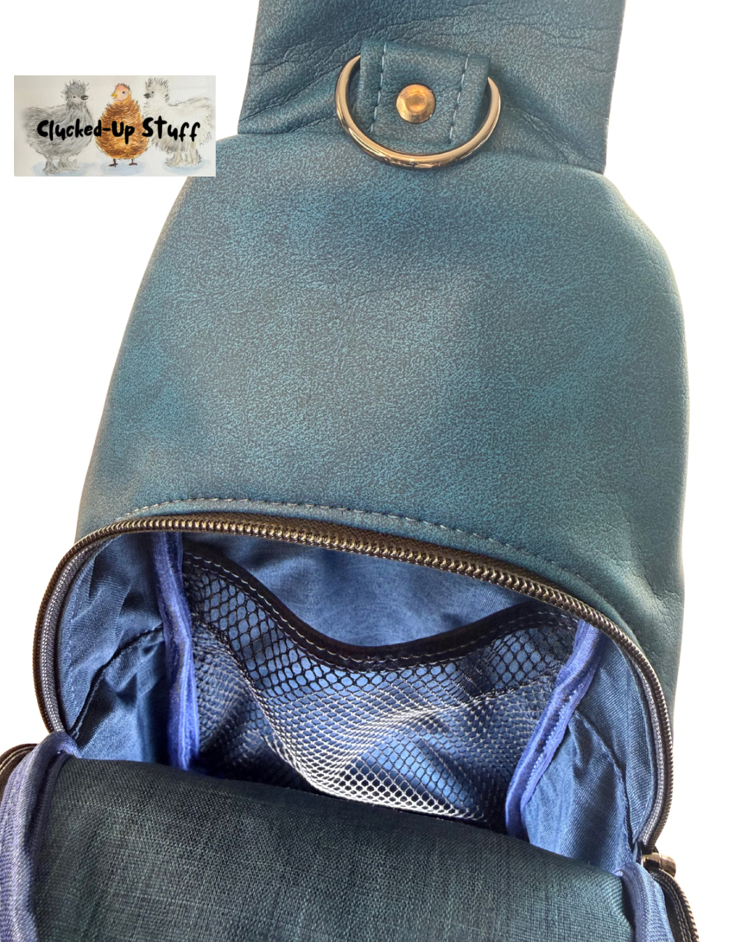 Moroccan Blue Corduroy Sling Bag