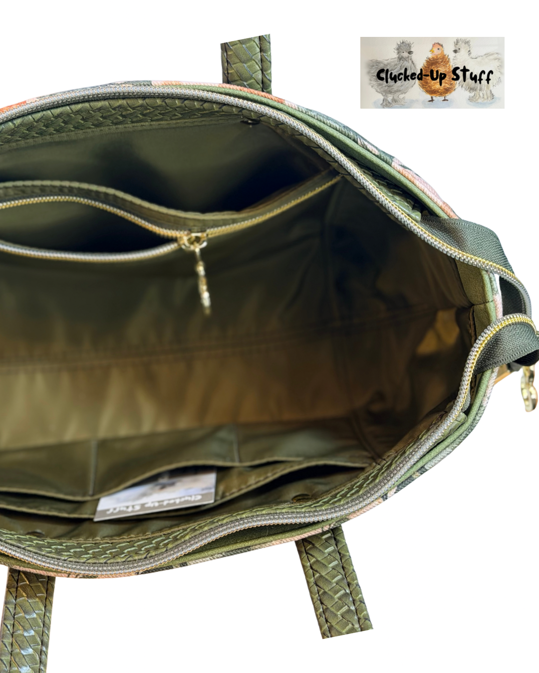 East West Shoulder Bag in Horse Print Denim & Faux Leather